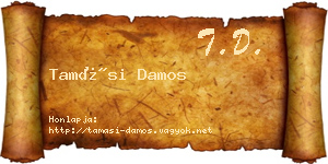 Tamási Damos névjegykártya